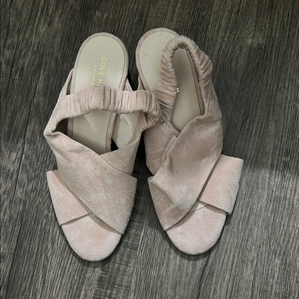 Cole Haan Women's Blush Suede Mules